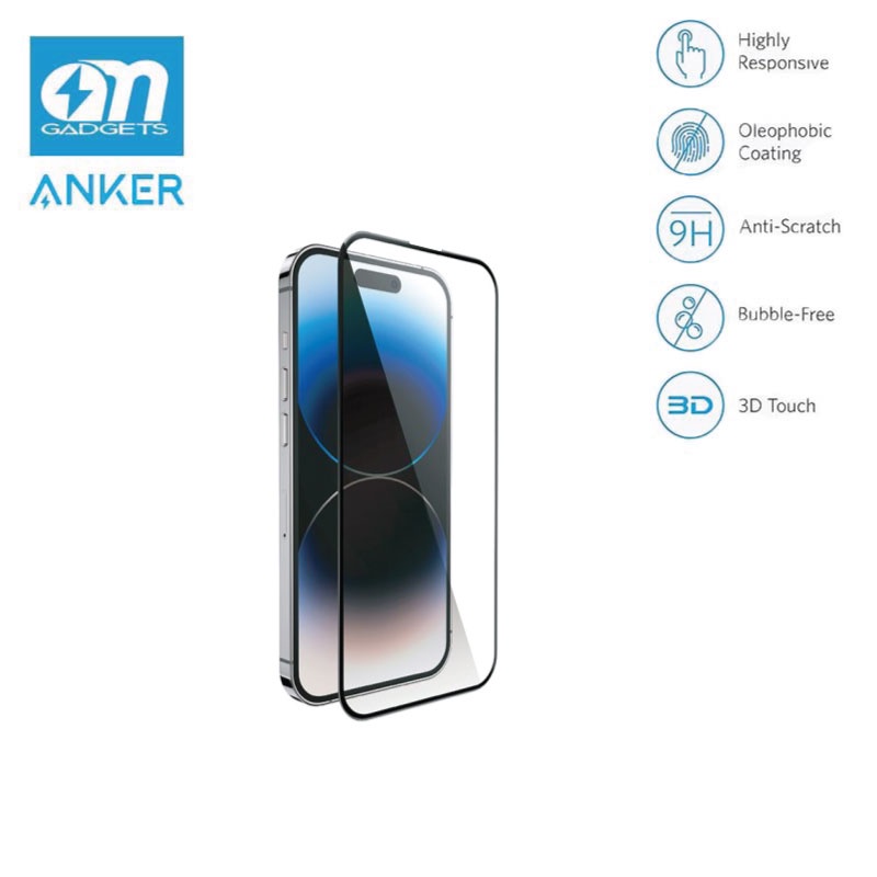 ฟิล์มกันรอยหน้าจอ Anker A72 lPhone 15 Series (กระจกนิรภัย, กรอบติดตั้งง่าย)
