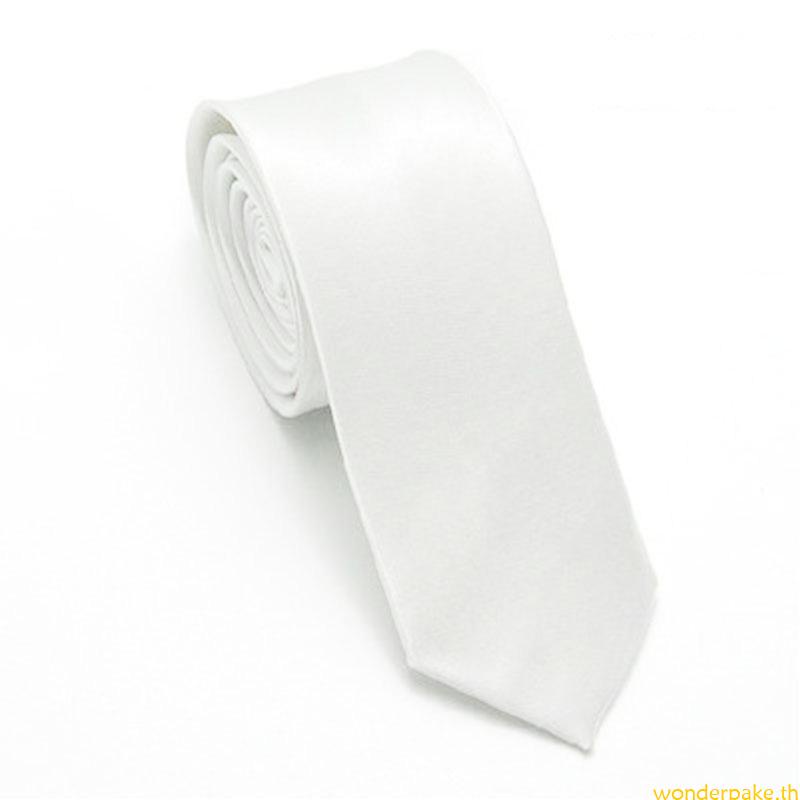 Wonder เนคไทเปล่า ผ้าโพลีเอสเตอร์ สีขาว สําหรับงานแต่งงาน ปาร์ตี้ DIY
