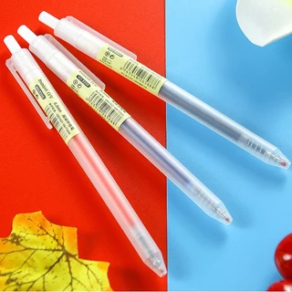 ปากกาลูกลื่น แบบกด สไตล์ MUJI ขนาด 0.5mm หมึกเยอะ ปากกาเจล ปากกา สีแดง สีดำ สีน้ำเงิน S0123