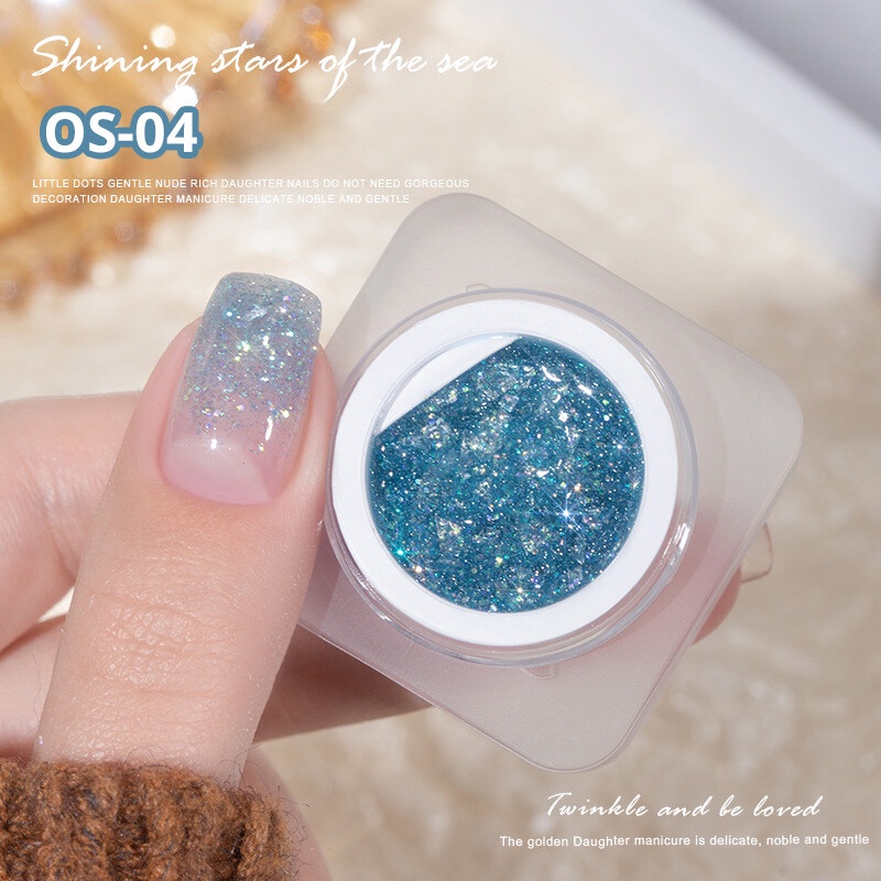 *พร้อมส่งในไทย* Glitter Diamond กลิตเตอร์ทาเล็บเจล รุ่น OceanStar สีกากเพชรสวยละมุน แวววาว - รูปที่ 3