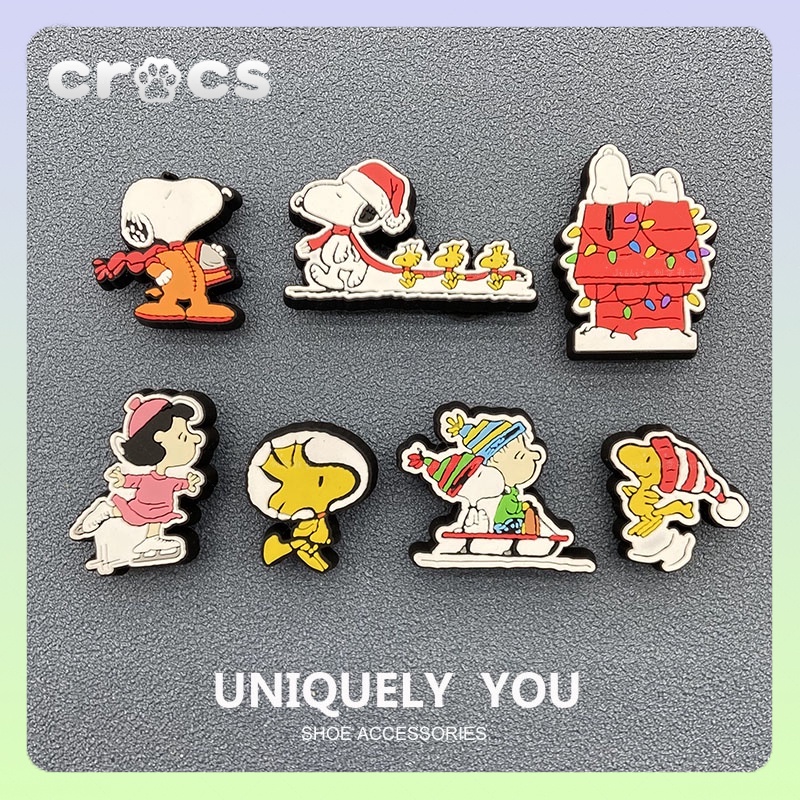 jibbitz crocs หัวเข็มขัด รูปการ์ตูน Snoopy  ตัวติดรองเท้า crocs อุปกรณ์เสริม สําหรับตกแต่งรองเท้า jibbitz crocs เกาหลี