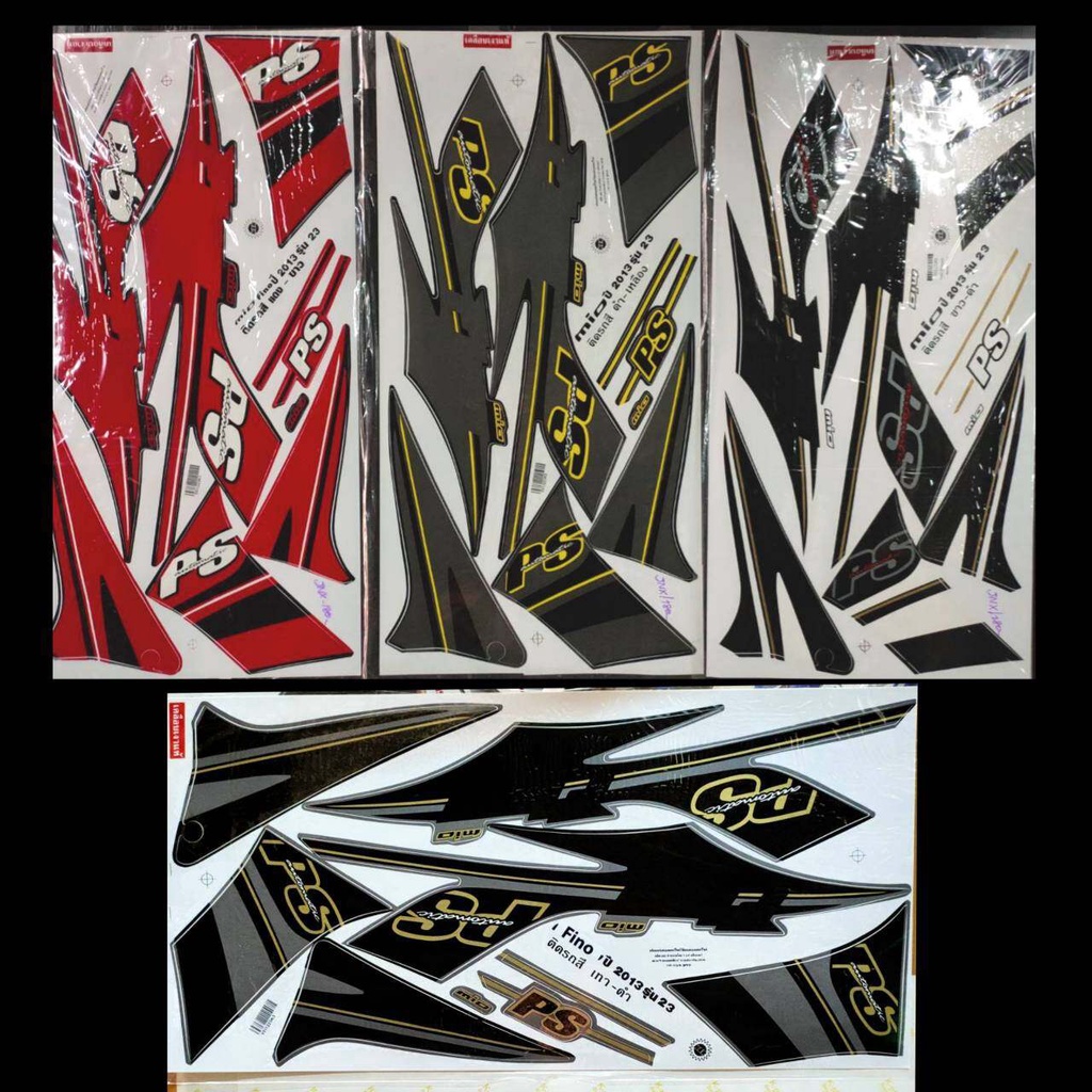 สติ๊กเกอร์ Fino ฟีโน่ year 2013 รุ่น 23 ชุดใหญ่ติดทั้งคัน เคลือเงาแท้ สีสวย ติดทน สติ๊กเกอร์ติดรถมอเ
