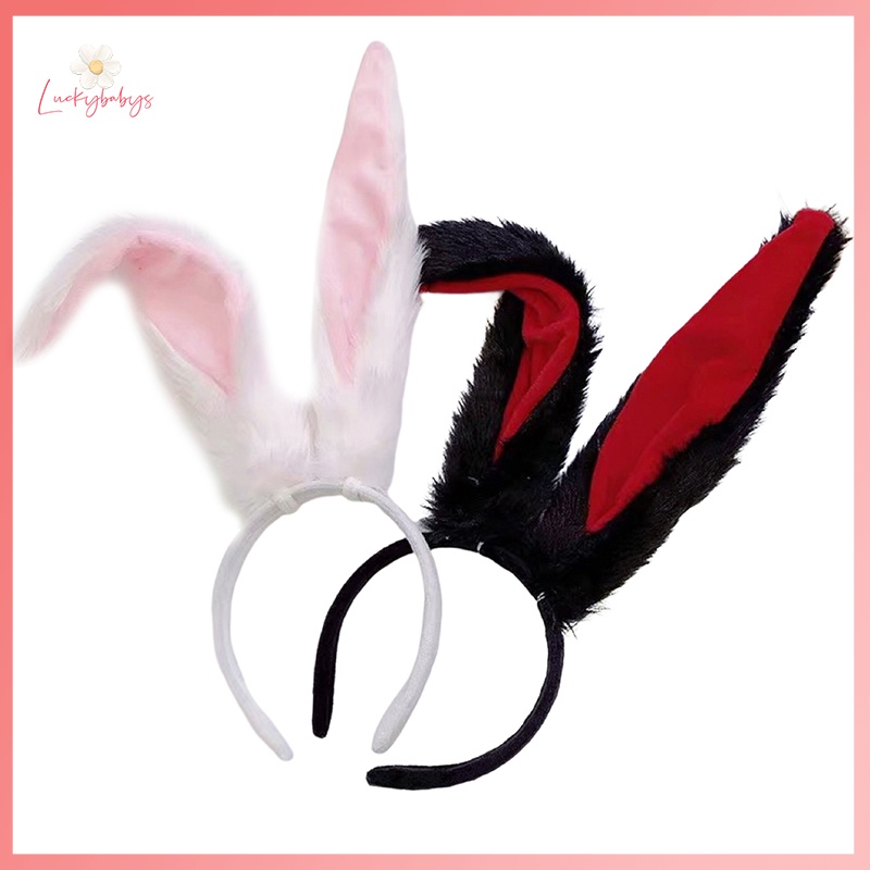 Luckybabys>หญิงน่ารักสาว Lolita คอสเพลย์ปุยตุ๊กตาหวานยาวกระต่ายหูผม Hoop การ์ตูนอะนิเมะ Headpiece ใหม่ - รูปที่ 2