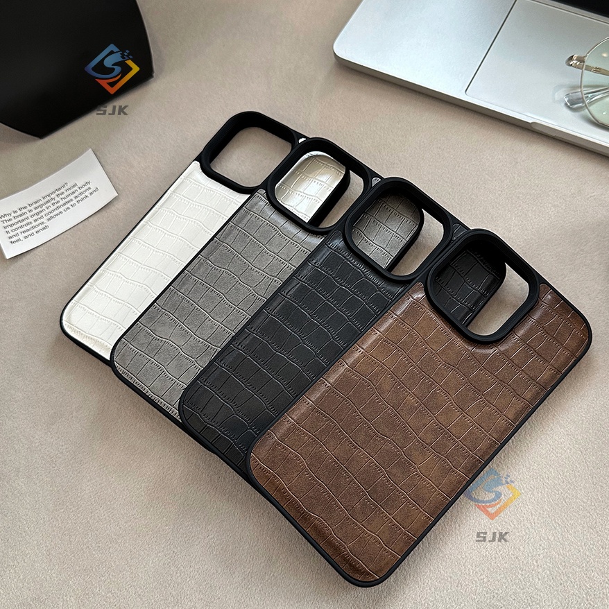 เคสโทรศัพท์มือถือหนังจระเข้ แบบแข็ง สําหรับ iPhone 15 Pro Max 15 Pro 15 14 14 Pro Max iPhone 13 12 11 Pro Max