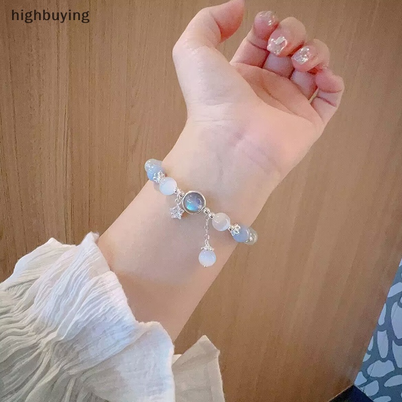 [highbuying] สร้อยข้อมือ โอปอล ตาแมว คริสตัล สีฟ้า สมบัติ ดาว ดวงจันทร์ เครื่องประดับผู้หญิง ปาร์ตี้ ใหม่ พร้อมส่ง