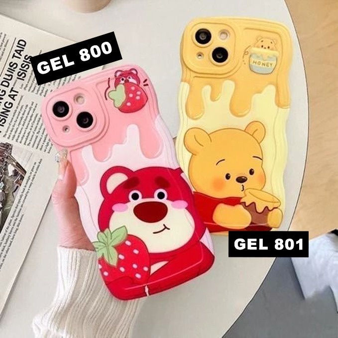 CENTER 18 SOFTCASE WAVE MOTIF POOH & LOTSO REALME C11 C12 C15 C2 A1K C20 C21Y C30 C31 C33 C35 C53 C5