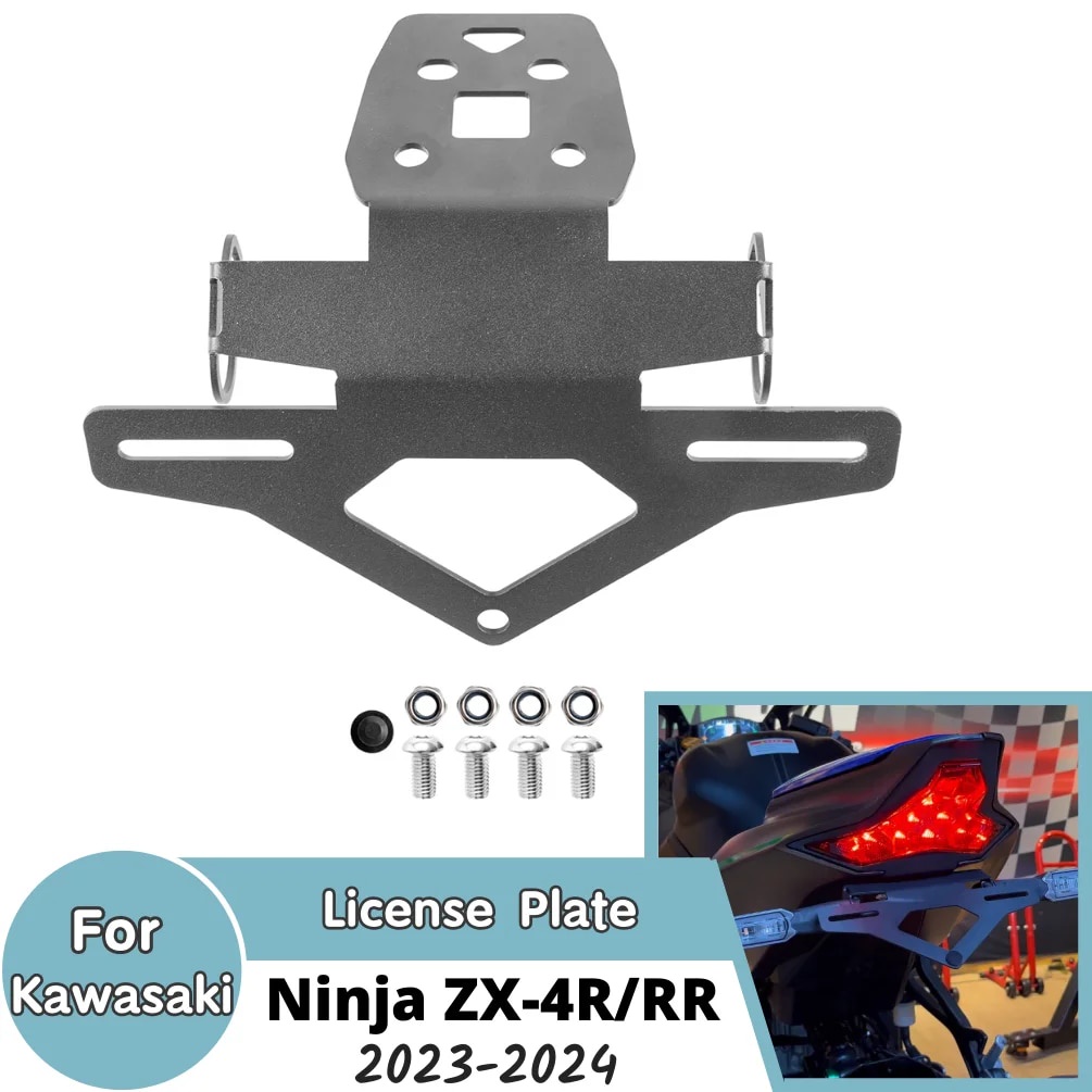 Ultrasupplier ZX-4RR ZX-4R ที่วางป้ายทะเบียนรถจักรยานยนต์ สําหรับ Kawasaki ZX4R ZX4RR 2023 2024 ZX 4
