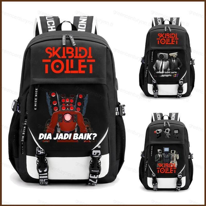 Kts Skibidi กระเป๋าเป้สะพายหลัง กระเป๋านักเรียน อเนกประสงค์ กันน้ํา จุของได้เยอะ พิมพ์ลาย สําหรับผู้ชาย