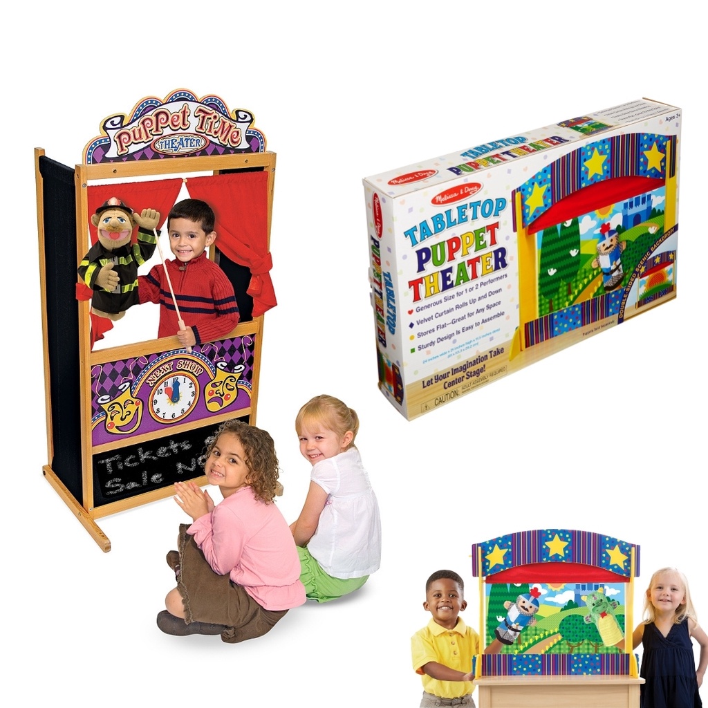 🔥ของแท้ USA🔥[โรงหนัง] โรงหนังหุ่นมือ รุ่นตั้งโต๊ะ Melissa & Doug Tabletop Puppet Theater USA หลากรุ่