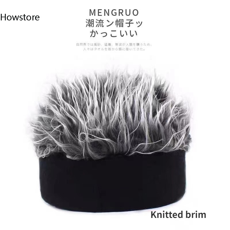 Wig หมวกหนังสไตล์ฮิปฮอปสําหรับผู้ชายและผู้หญิง