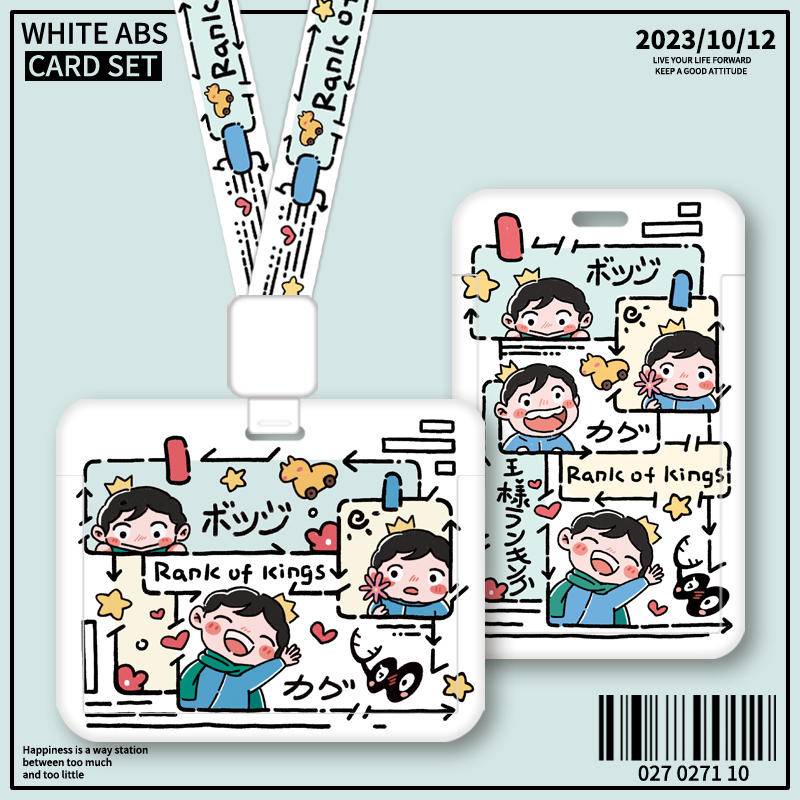 Bojji prince ID เคสใส่บัตรเครดิต แบบเชือกคล้อง ยืดหดได้ สําหรับนักเรียนอนุบาล