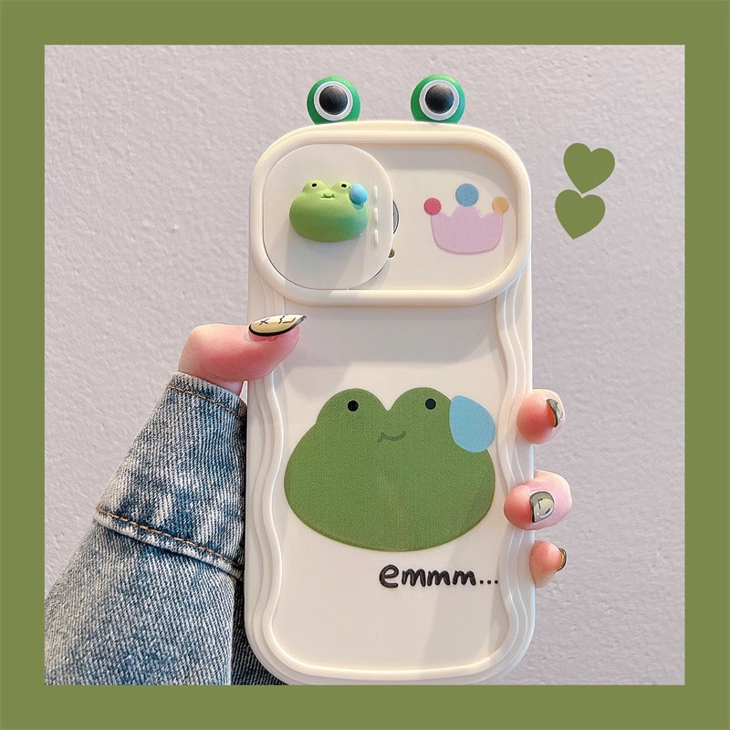 เคสโทรศัพท์มือถือนิ่ม กันหล่น กันฝุ่น ลายการ์ตูนกบ สําหรับ IPhone 11 12 13Pro Max X XR XS Max SE 7 Plus 8 Plus 14 15 Pro Max