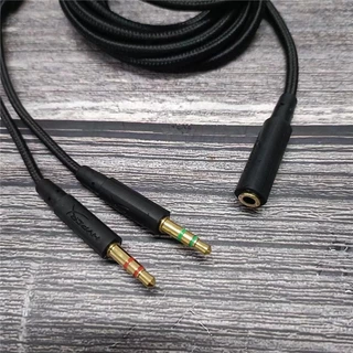 สายเคเบิลต่อขยาย PC 3.5 มม. 2in1 สําหรับหูฟังเล่นเกม Kingston HyperX Cloud II Alpha Mix Flight Core Revolver S