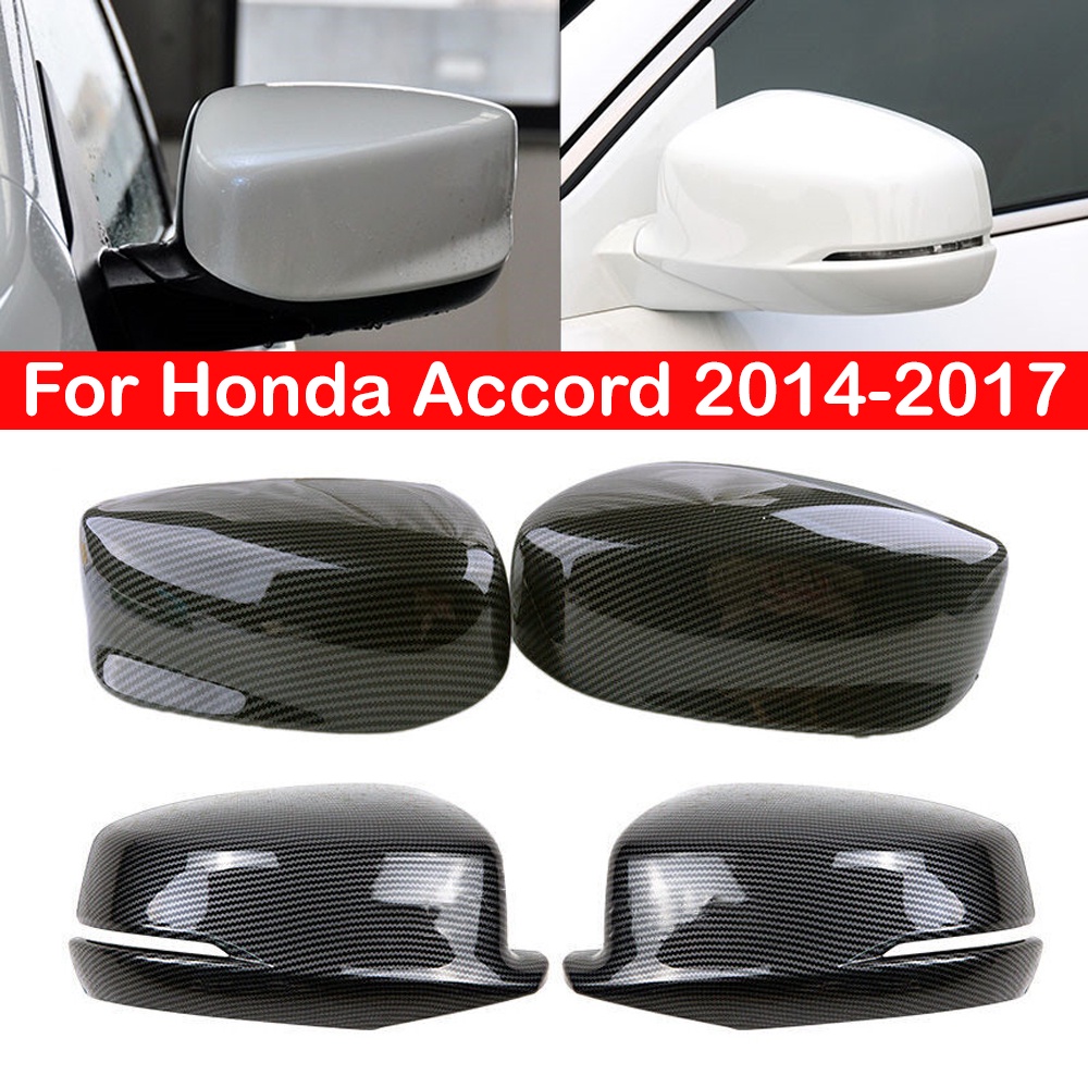 ฝาครอบกระจกมองหลังรถยนต์ คาร์บอนไฟเบอร์ แบบเปลี่ยน สําหรับ Honda Accord 2014-2017