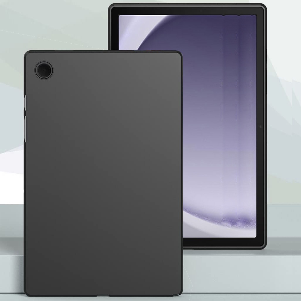 เคสโทรศัพท์ ซิลิโคนนิ่ม TPU กันกระแทก สีดํา สําหรับ Samsung Galaxy Tab A9 8.7 2023 SM-X110 SM-X115 X110 X115 X117 Tab A7 Lite 8.7 2021 T220 T225 Tab A8.0 2019 T290 T295