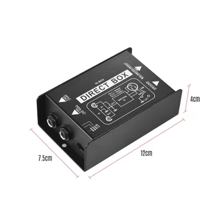 🎸 DI Box Professional Direct Box กล่องแปลงสัญญาณเสียง | XLR TRS Interface | Ground Lift Impedance Matching สําหรับกีตาร์ไฟฟ้า เบส คีย์บอร์ด