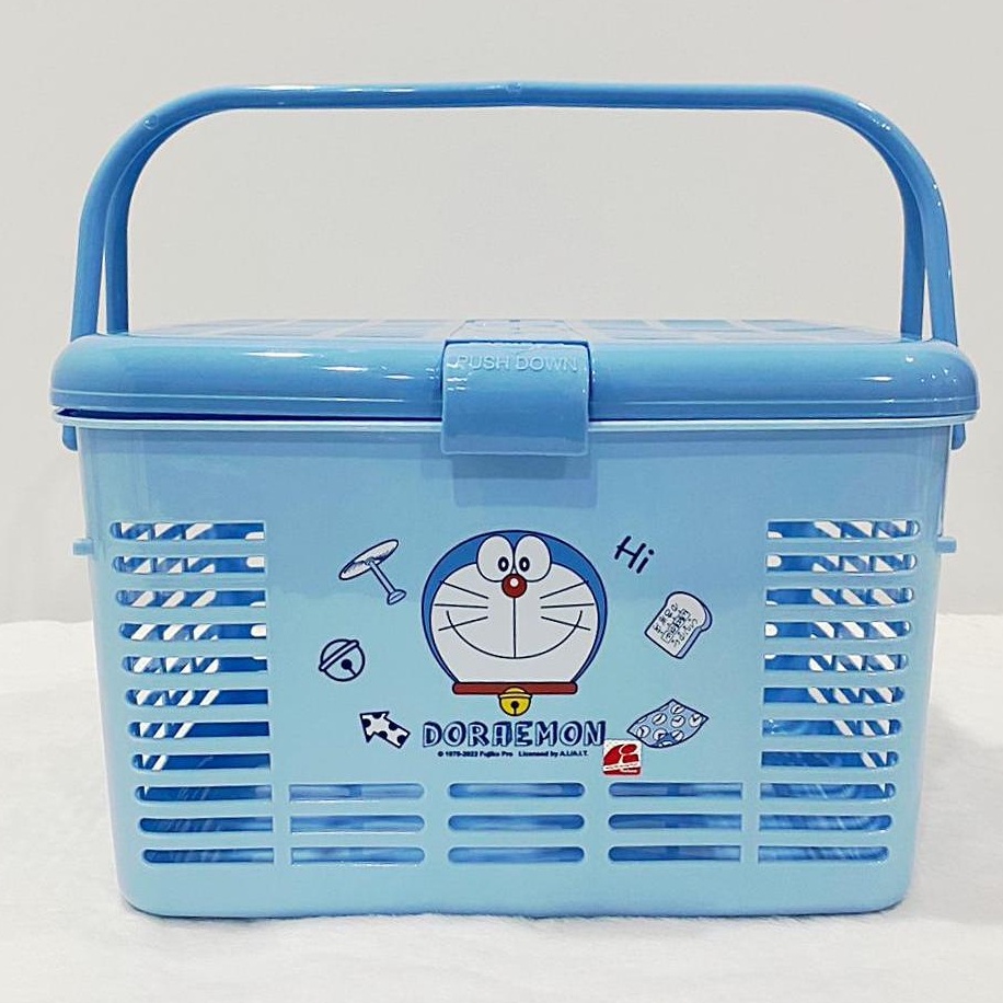 ตะกร้า ใส่ผ้า ใส่ของ อเนกประสงค์มีหูหิ้ว โดเรม่อน การ์ตูน พลาสติกหนา ตะกร้าเตรียมคลอด เด็กอ่อน ลิขสิทธิ์แท้ - รูปที่ 6