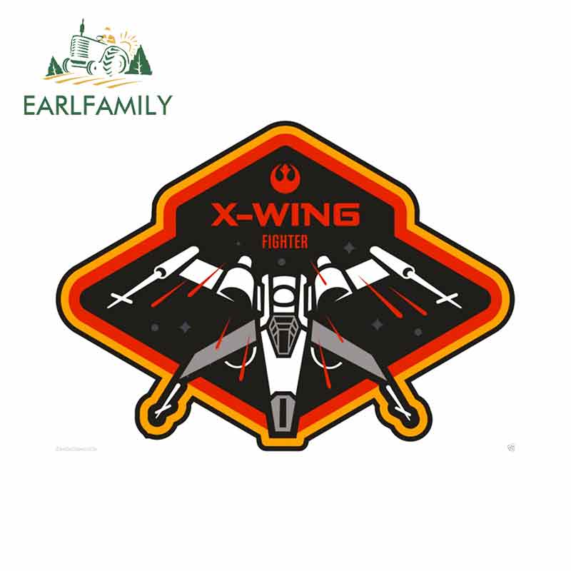 Earlfamily สติกเกอร์ ลาย Star Wars X-Wing Rogue Pilot Wedge Luke Surfboard สไตล์วินเทจ กันน้ํา ขนาด 