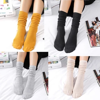 🌈พร้อมส่งจากไทย🧦ถุงเท้ายาวแฟชั่น มีให้เลือกหลายสี นุ่มสบาย