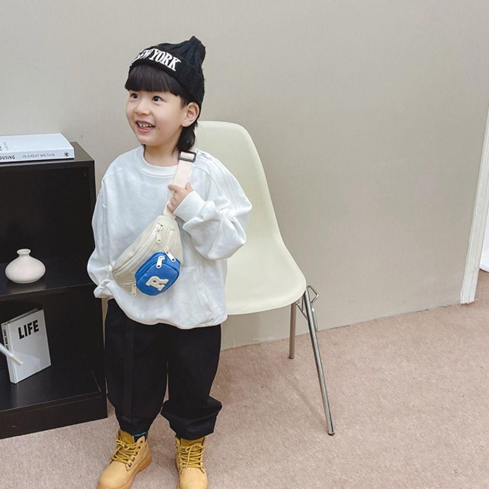 UUMIR  กระเป๋าเด็ก, กระเป๋าคาดหน้าอกหลายชั้นน้ําหนักเบา, กระเป๋า Messenger ความจุขนาดใหญ่ผ้าใบ