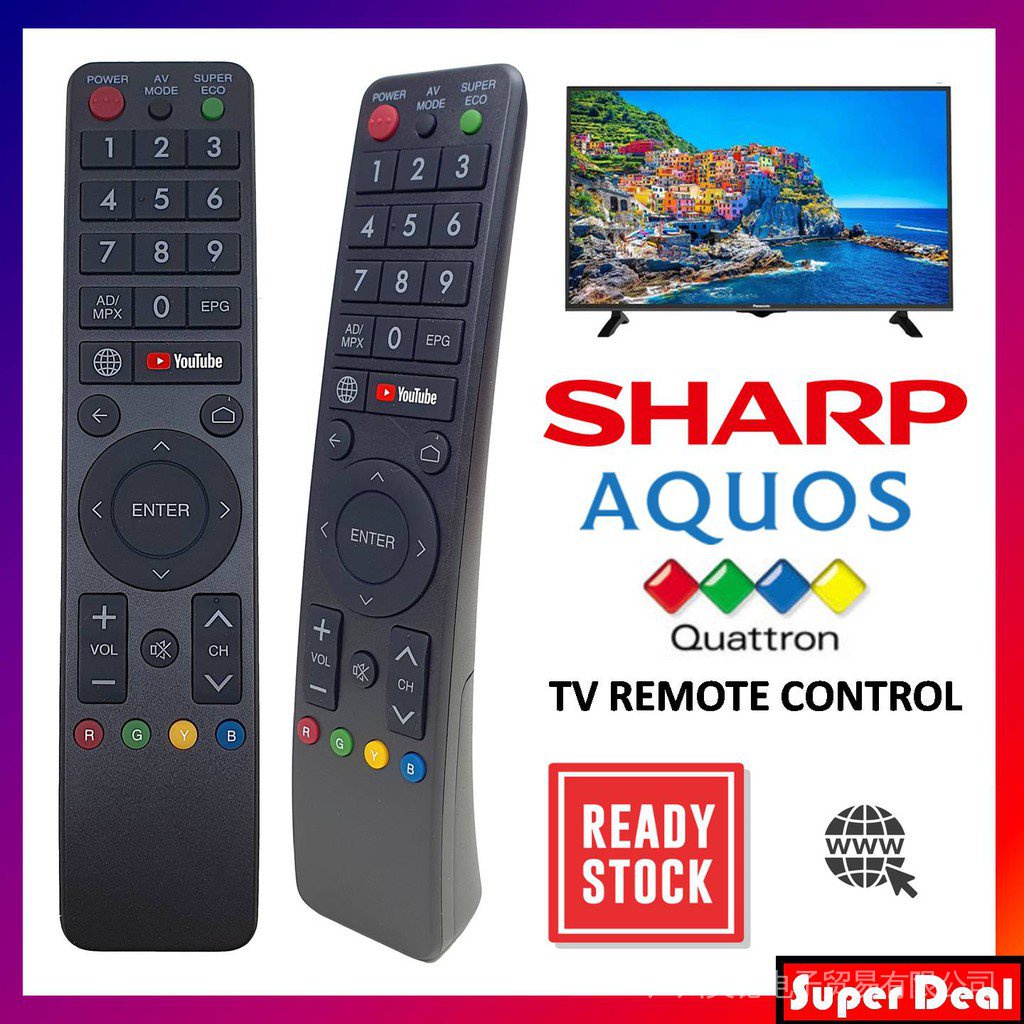 Sharp Aquos TV ทดแทนรีโมทคอนโทรล YouTube (RM-L1678) gb289wjsa huayu ไม่จํากัดคม GB326WJSA GB346WJSA