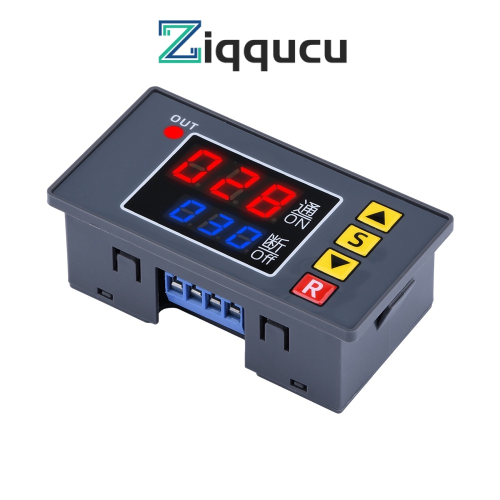 Ziqqucu โมดูลรีเลย์ตั้งเวลา AC 110V 220V 12V 10A สําหรับเครื่องยนต์ปั๊มน้ํา