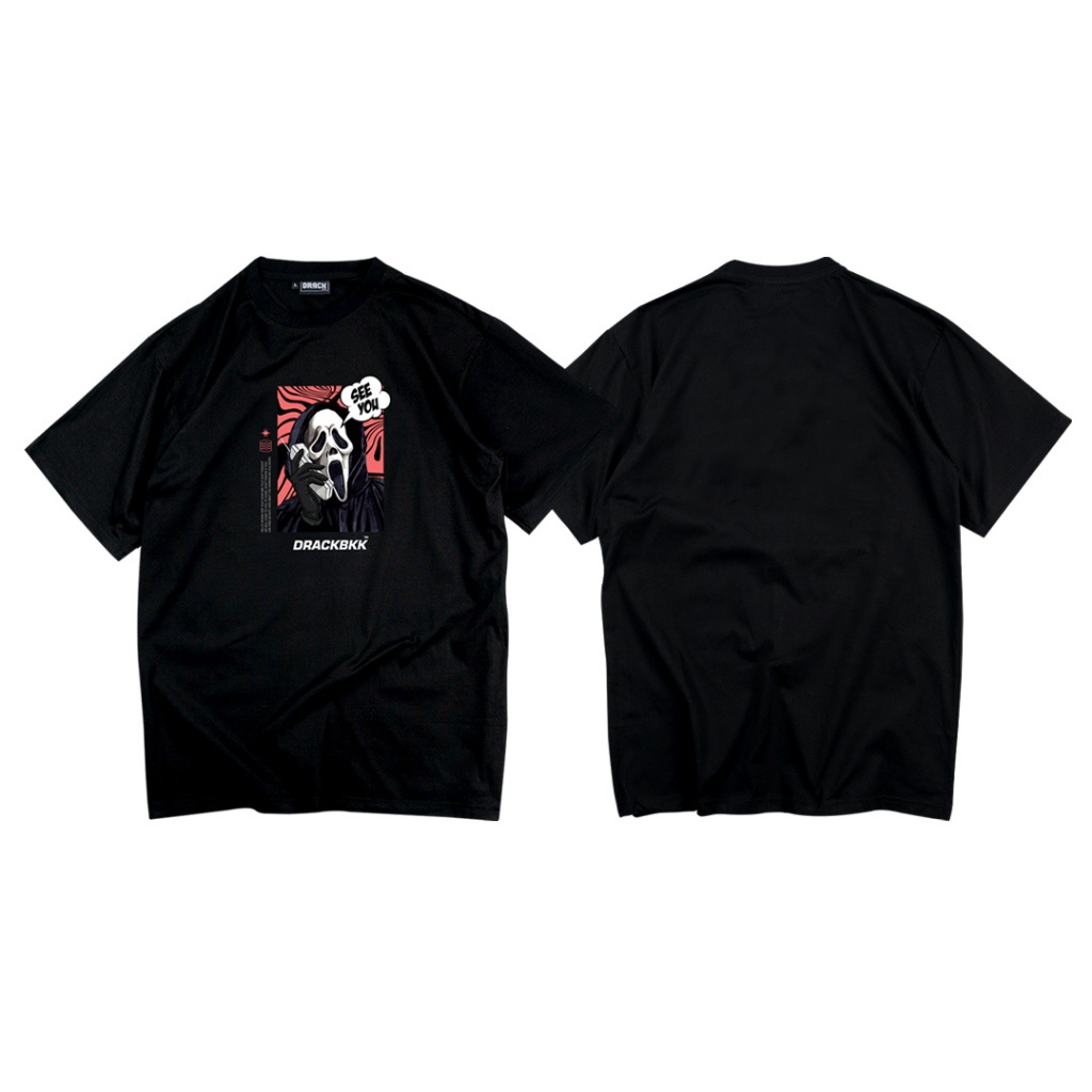 DRACK - SEE YOU สีดำ เสื้อยืดคอกลม