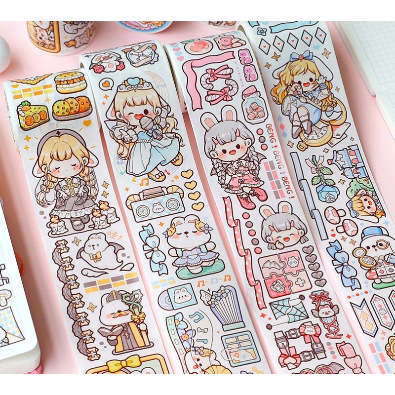 Telado แบ่งทั้งวงจรสาวน่ารักทําด้วยมือ DIY ชุดเทปบรรจุ