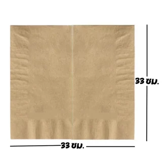 ิทิชชู่พันแก้ว กระดาษเช็ดปาก สีน้ำตาล และสีขาว 200 แผ่น ทิชชู่ Napkin