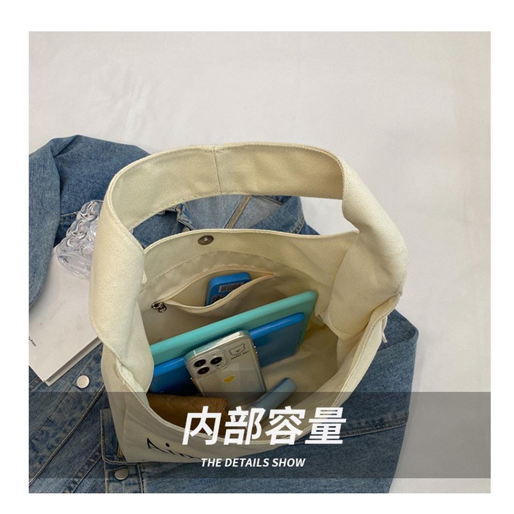【พร้อมส่ง】miss bag fashion กระเป๋าผ้าสะพายข้างสะพายไหล่ ผ้าแคนวาสสำหรับผุ้หญิงสไตล์เกาหลี