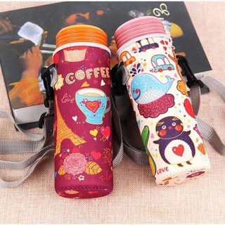 550ml เด็กฉนวนกันความร้อนขวดน้ํากระเป๋า Tumbler กรณีผู้ถือกระเป๋าแบบพกพาการ์ตูนกาต้มน้ํากระเป๋า Tyeso Aquaflask อุปกรณ์เสริม SUGAW