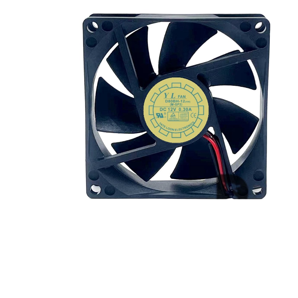 เมนบอร์ดพัดลมระบายความร้อน cpu Inverter Yuelun 8025 12V 0.30A D80BH-12 (HH) 3 สาย