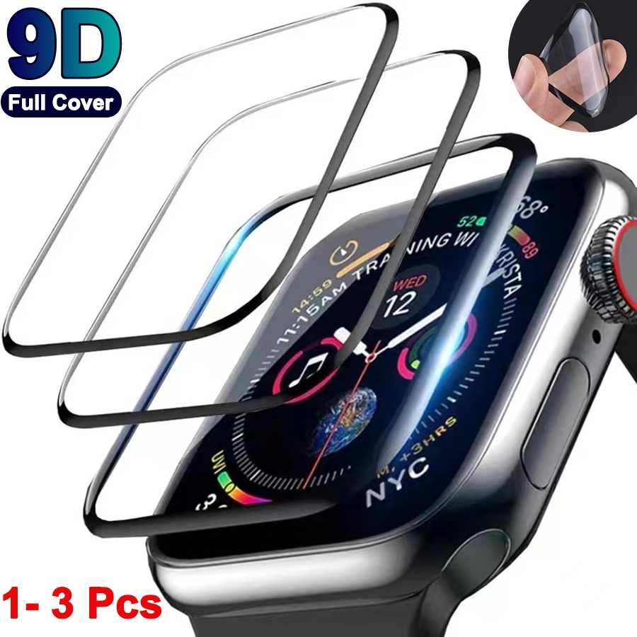 ฟิล์มกันรอยหน้าจอเซรามิค ทรงโค้ง สําหรับ Apple Watch Ultra 2 Ultra Series 9 8 7 6 SE 5 4 3 2 1 ขนาด 49 มม. 41 มม. 45 มม. 44 มม. 42 มม. 40 มม. 38 มม.
