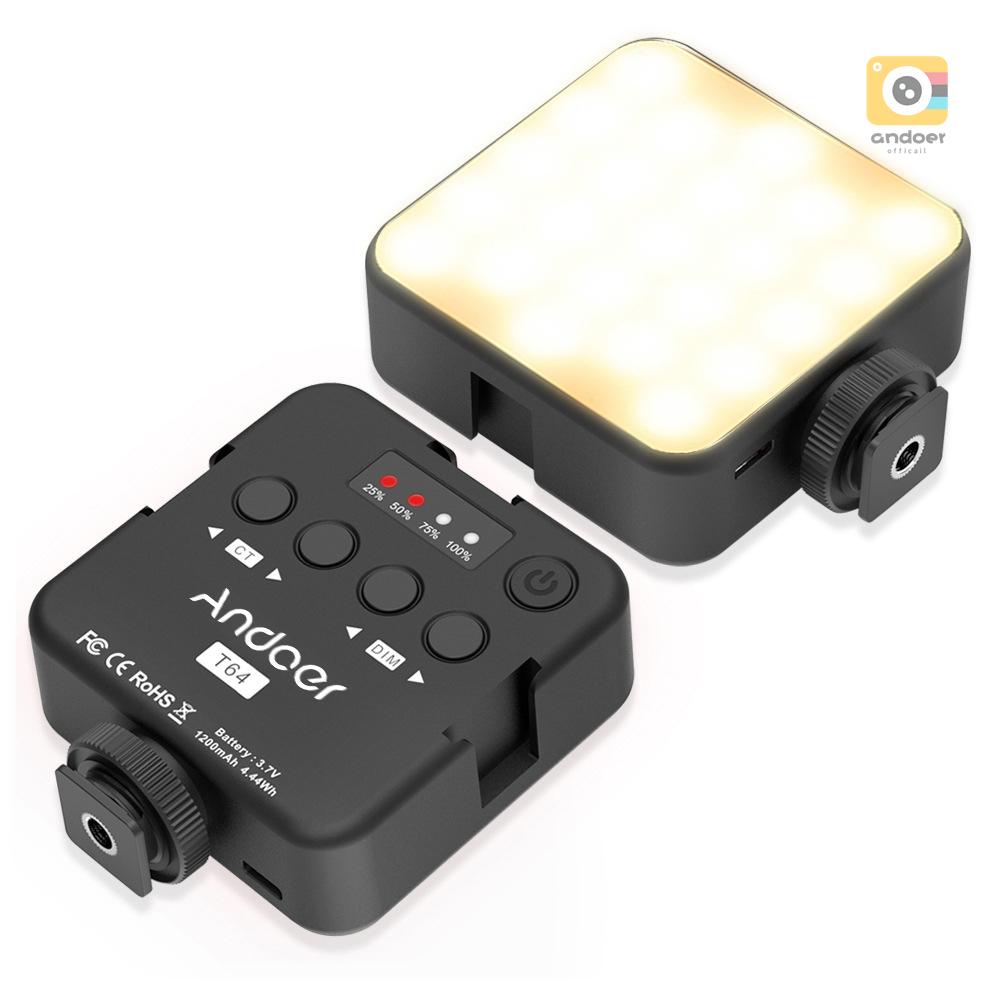แอนโดเออร์ CRI ≥ อุณหภูมิสตูดิโอ 100 K- 9000 K ± ลูกปัดมินิสตรีมมิ่ง. 100 สี มินินําแสงวิดีโอ. กล้องวิดีโอแสง...