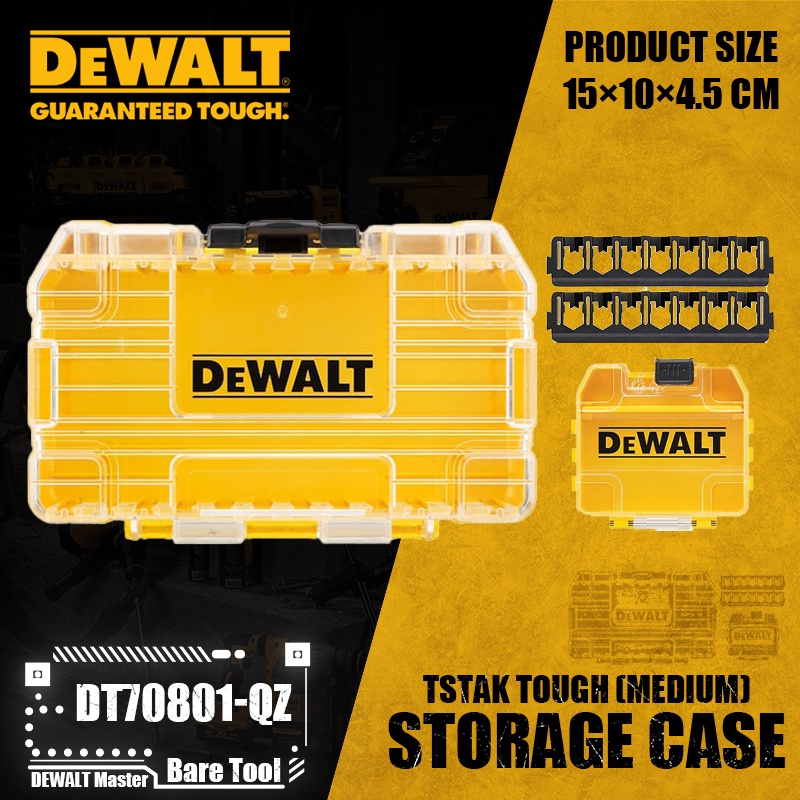 Dewalt DT70801-QZ TSTAK Tough Storage Case (Medium🌹 + Small Bulk Storage Case + Screwdriver Bit Bars