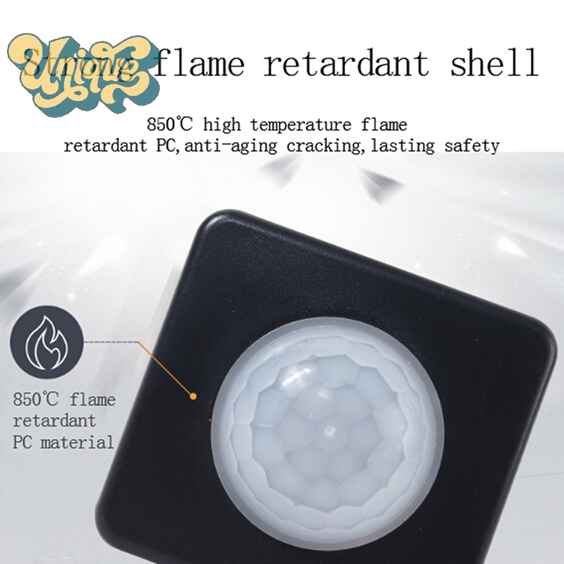 (Unique) สวิตช์เซนเซอร์อินฟราเรดอัตโนมัติ 220V PIR
 ใหม่