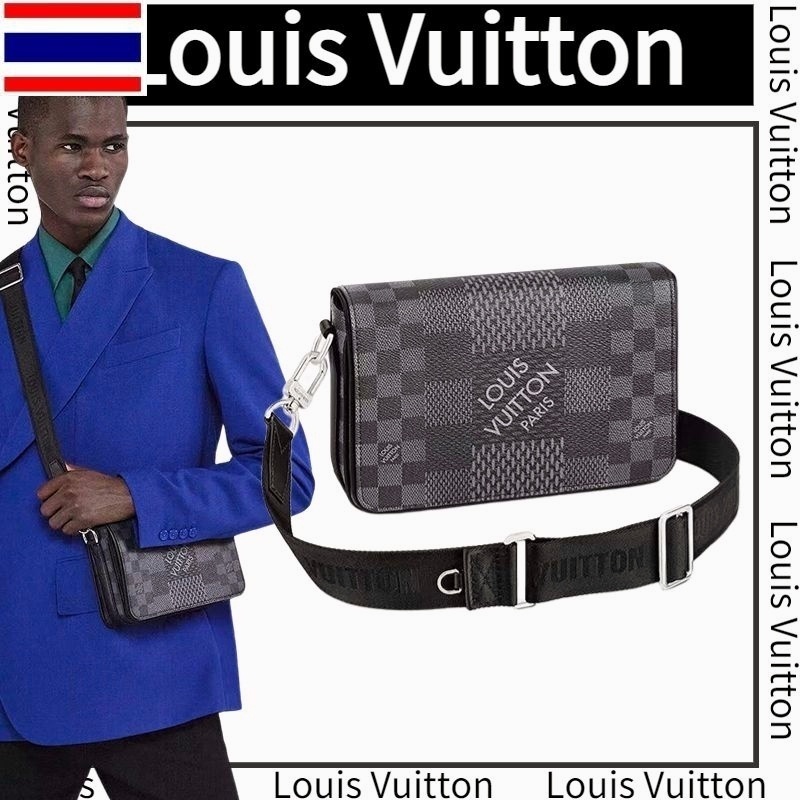 Louis Vuitton หลุยส์วิตตอง STUDLO กระเป๋าสะพายข้าง / ผู้ชาย สายสะพายรูปตัว D ใหม่! ของแท้100% 9CB