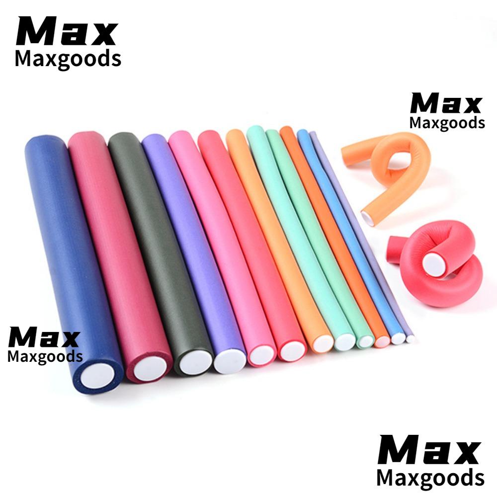 Maxg 6 ชิ้น / ล็อต แท่งดัดผม ไม่ใช้ความร้อน งอ ฟองน้ํานุ่ม บิด เครื่องมือม้วนผม
