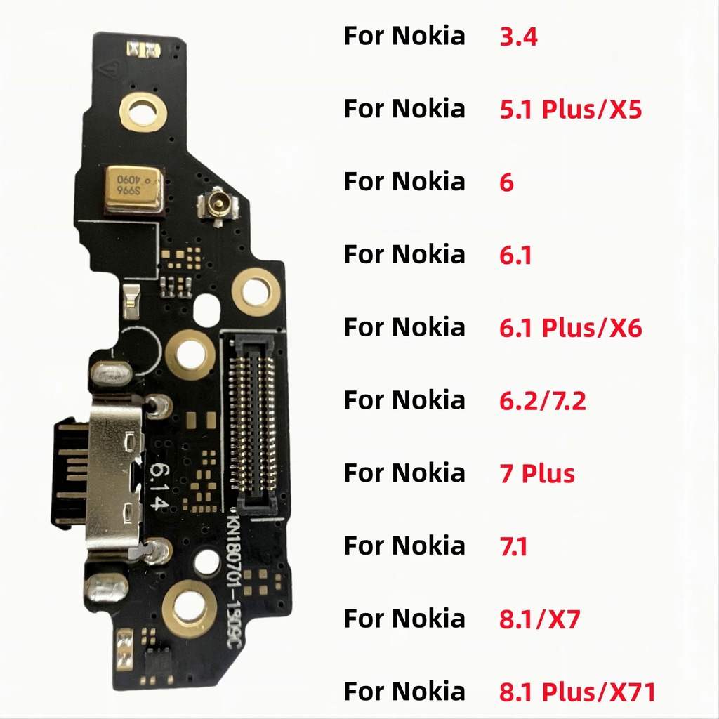 แพรชาร์จ Nokia 3.4 6 6.1 6.2 7.2 7.1 8.1 X7 5.1 6.1 7 8.1 Plus X5 X6 X71 แผงชุดชาร์จ
