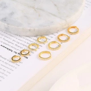 5/6/8/10 มม.ชุบทอง Huggies Hoop ต่างหูผู้หญิงแหวนกระดูกอ่อนเกลียวขนาดเล็กเจาะ Tragus วงกลมสาว Hypoallergenic เครื่องประดับ