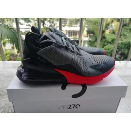 High Quality NIKE AIR MAX 270 FIYKNIT SHOES BLACK/WHITE Running shoes for Men (41-45 ) AIRMAX 270