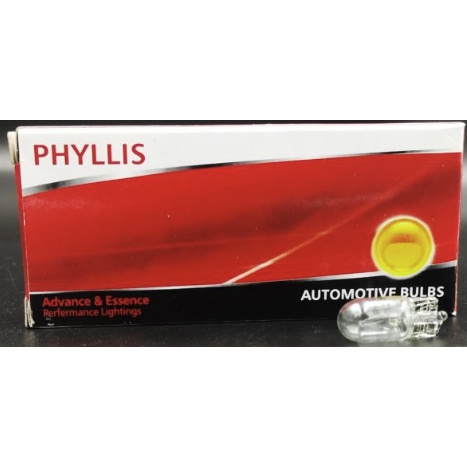หลอดไฟเลี้ยว หลอดไฟ (T10) 12V/5W สีส้ม , สีใส ยกกล่อง 10 ตัว แบรนด์ PHYLLIS