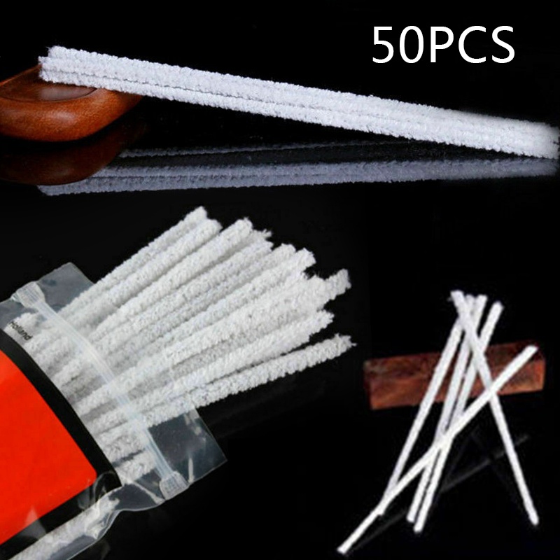 50pcs Intensive Cotton Pipe Cleaners Smoking / Tobacco Pipe Cleaning Tool White
