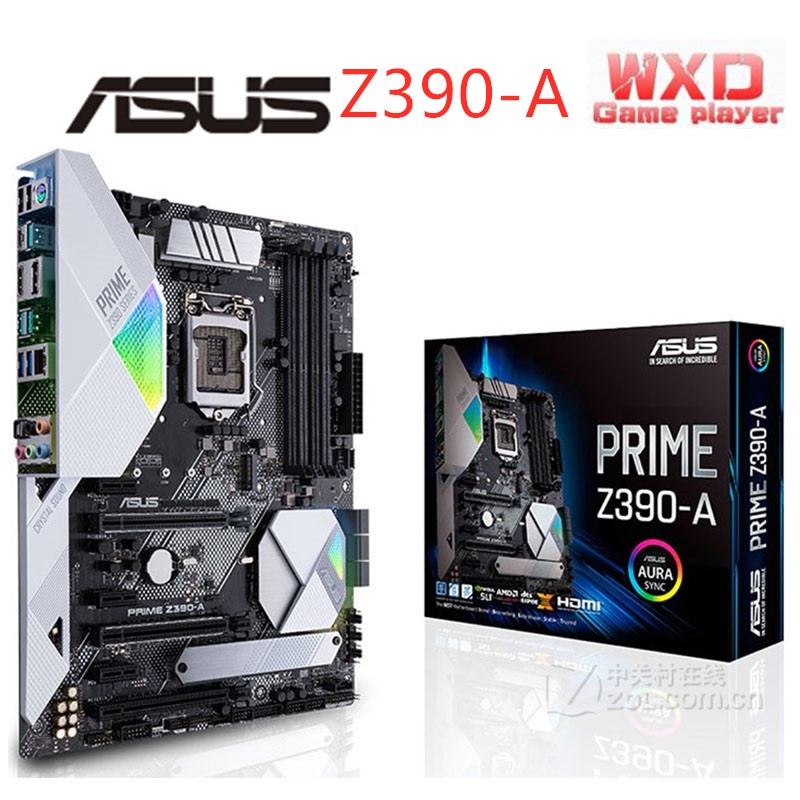 ใช้ PRIME Z390-A ซ็อกเก็ตเมนบอร์ด LGA 1151 DDR4 M.2 nvme ssd สําหรับ Intel Z390 เดสก์ท็อปเมนบอร์ด