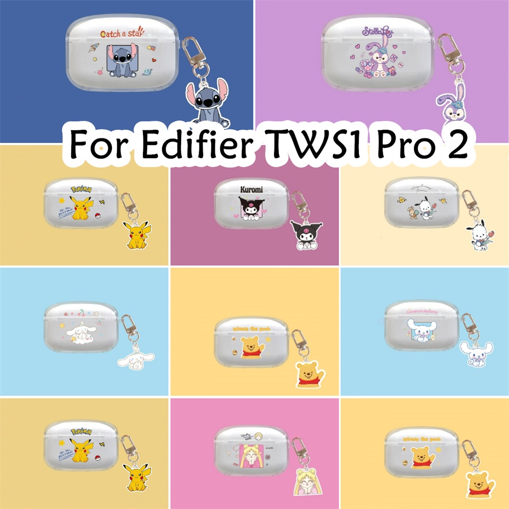 พร้อมส่ง!สําหรับ Edifier TWS1 Pro 2 เคสใส ลายการ์ตูน ซิลิโคนนุ่ม เคสหูฟัง