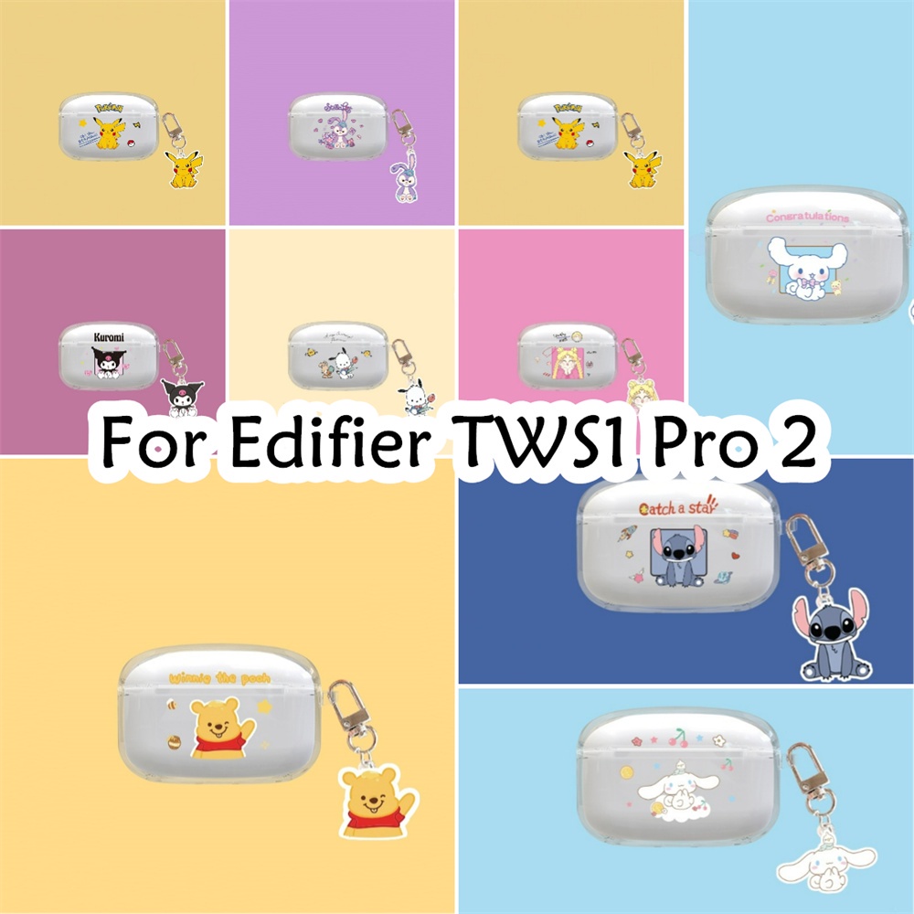 【imamura】เคสหูฟังซิลิโคนนิ่ม แบบใส ลายการ์ตูน สําหรับ Edifier TWS1 Pro 2