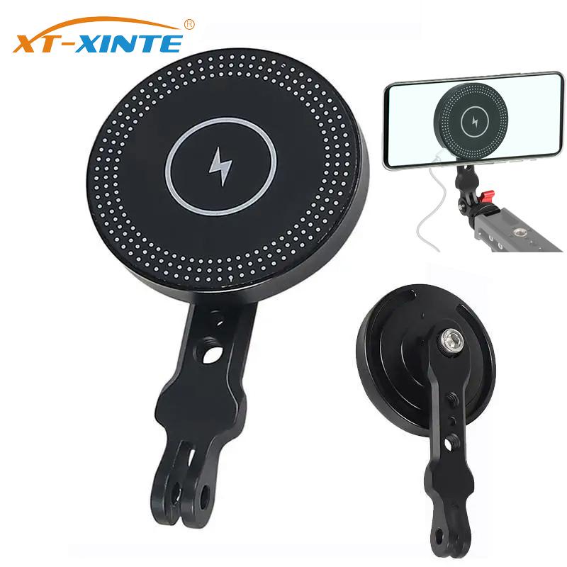 XT-XINTE โทรศัพท์มือถือแม่เหล็ก Wireless Charger 10W ผู้ถือโทรศัพท์ 1/4 หลุม/รองเท้าเย็น Mount สําหร