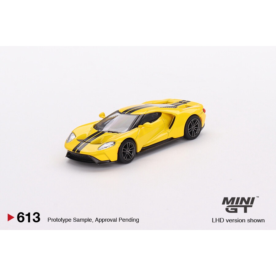 MINI GT No.613 Ford GT Triple Yellow LHD MGT00613