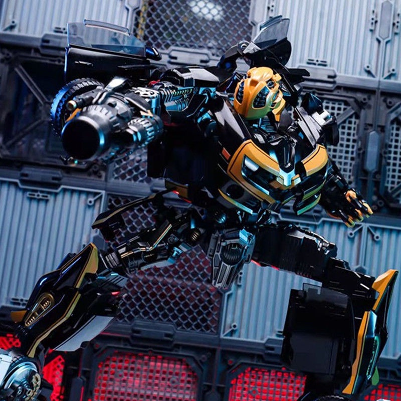 BB-02 Dark Bumblebee Warrior Alloy Enlarged Version Deformation Toy Movie Version Children's Car Toy in Stock