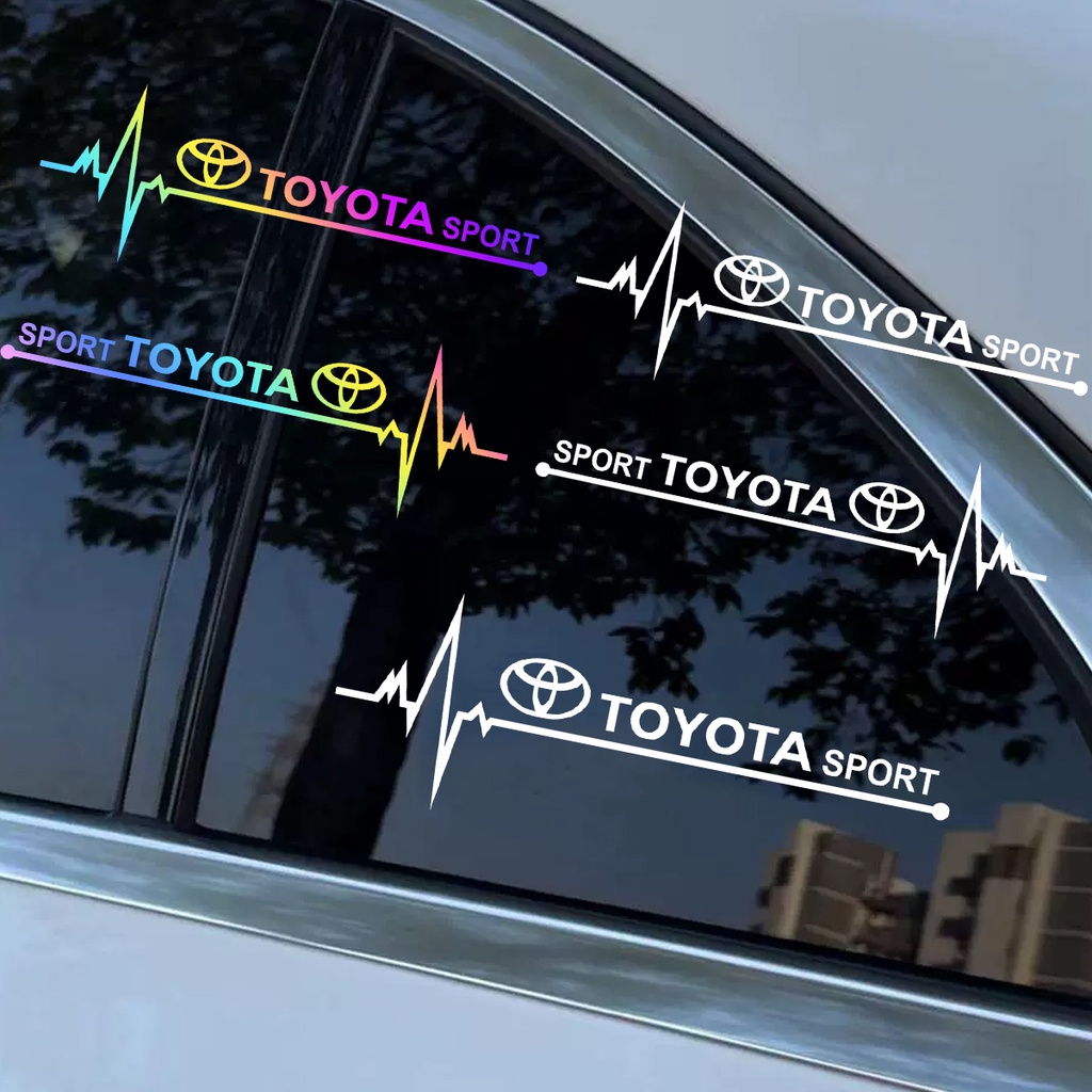 2pcs Toyota GR GRZOO Sport Racing VIOS รถเลเซอร์สติกเกอร์สามเหลี่ยมหน้าต่างสติกเกอร์สะท้อนแสงหน้าต่างสะท้อนแสงกันน้ําตกแต่ง Toyota Sport Emblem สติกเกอร์